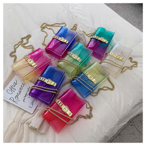 Jelly Gradient Buckle Lock Sidebag