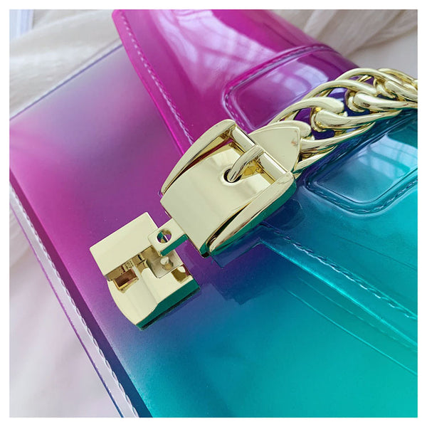 Jelly Gradient Buckle Lock Sidebag