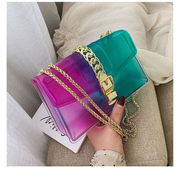 Jelly Gradient Buckle Lock Sidebag