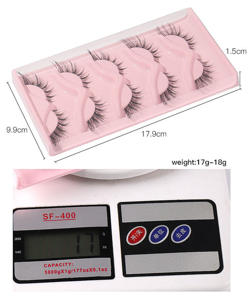 Clear Band Foxy Eye False Lashes 5 Pairs Pack