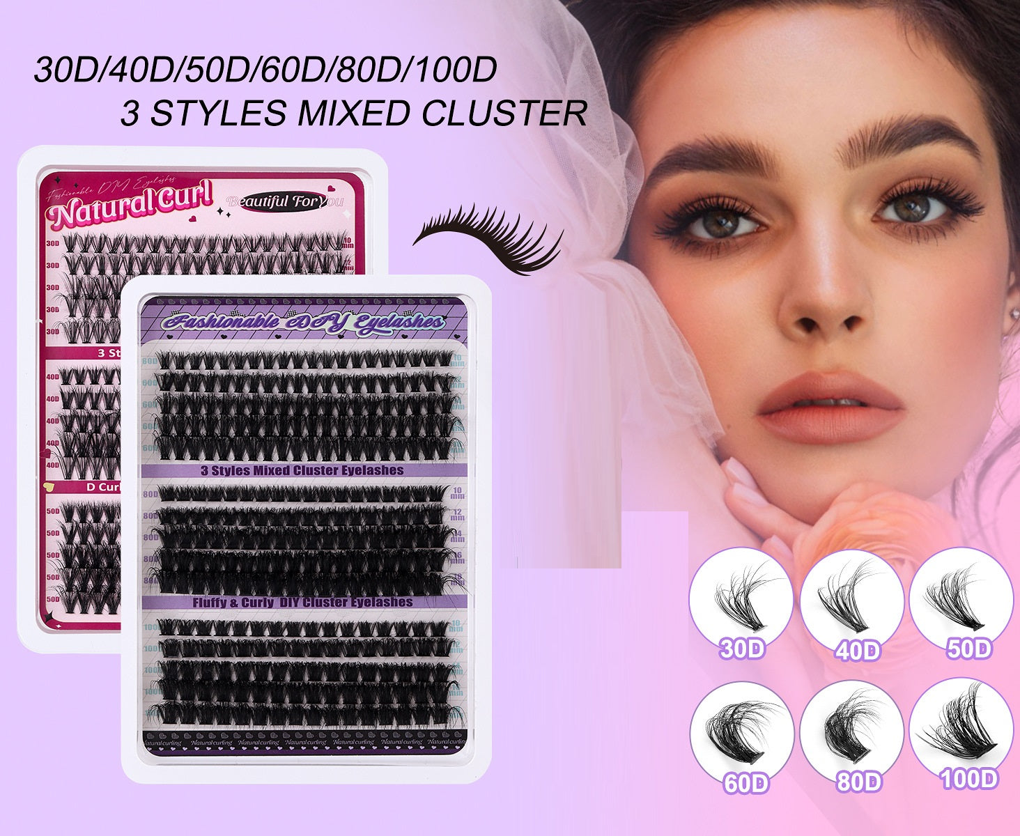 DIY Cluster Lashes Thick Mixed Pack