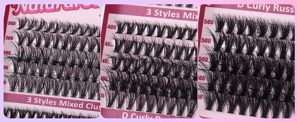 DIY Cluster Lashes Thick Mixed Pack