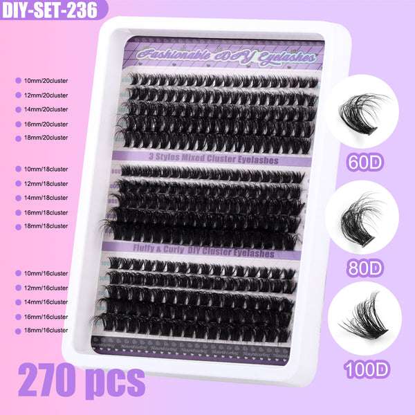 DIY Cluster Lashes Thick Mixed Pack