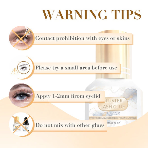 Quick Drying Odorless Non-Irritating Eyelash Glue Kit (8ml)