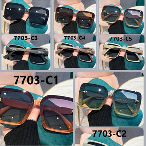 Large Frame Trendy LV Sunglasses 7703