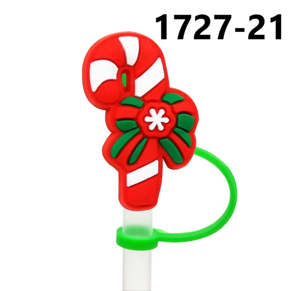 Christmas Themed Straw Covers 1727