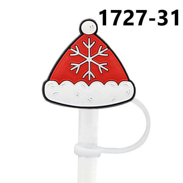 Christmas Themed Straw Covers 1727