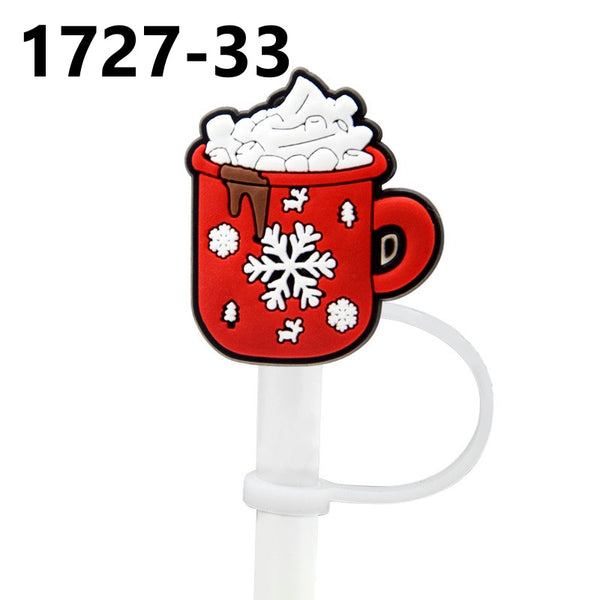 Christmas Themed Straw Covers 1727