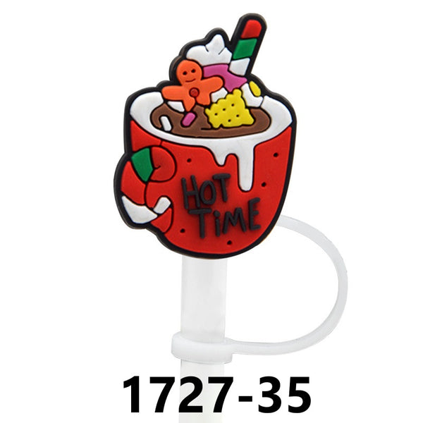 Christmas Themed Straw Covers 1727