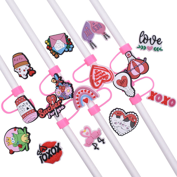 Valentine's Day Straw Covers PVC 855