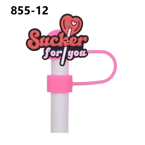 Valentine's Day Straw Covers PVC 855