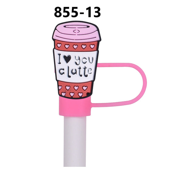 Valentine's Day Straw Covers PVC 855