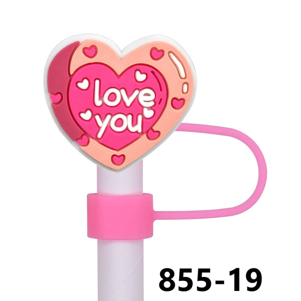 Valentine's Day Straw Covers PVC 855