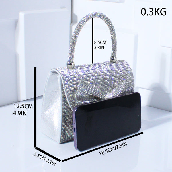 Luxury Full Diamonds Bow Evening Bag