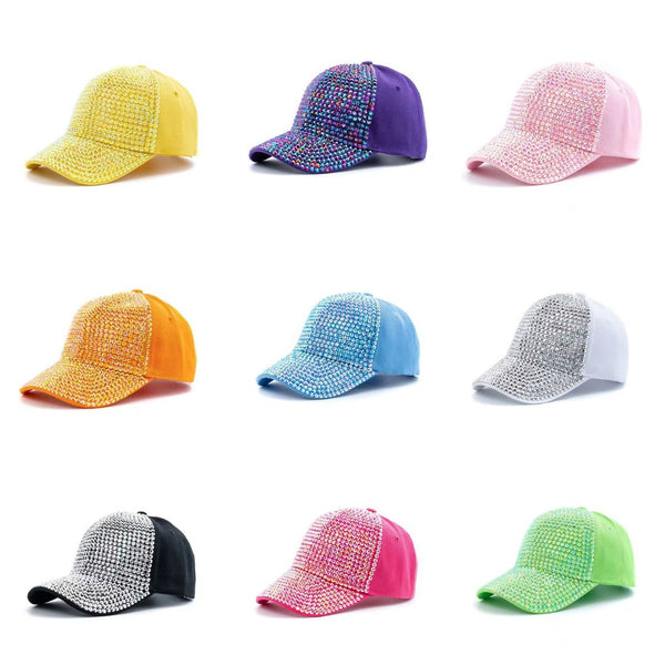 Baseball Cap With Rhinestones