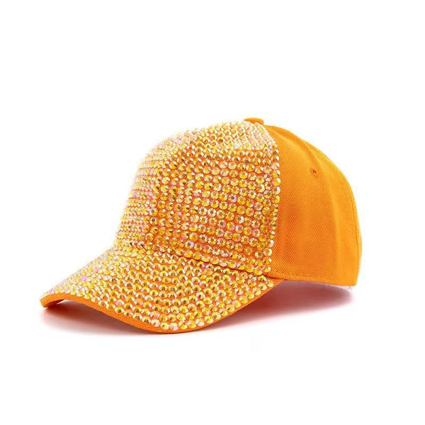 Baseball Cap With Rhinestones