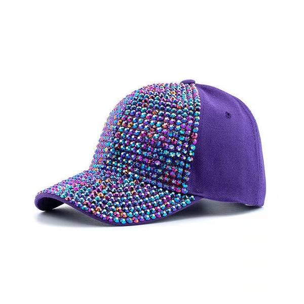 Baseball Cap With Rhinestones