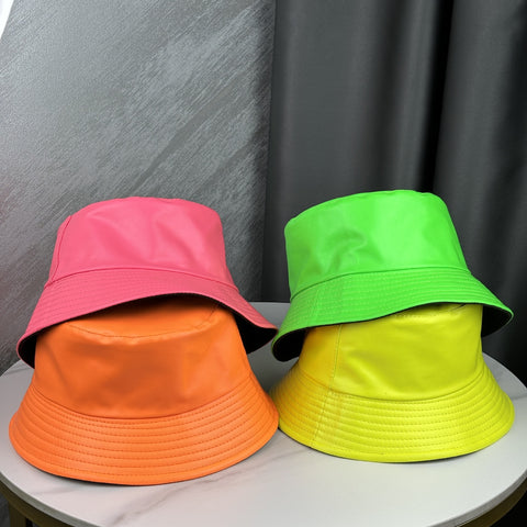 Fluorescent Bright Color Bucket Hats