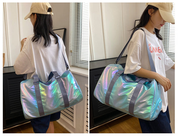 Pearlescent Yoga Waterproof Duffle Bags