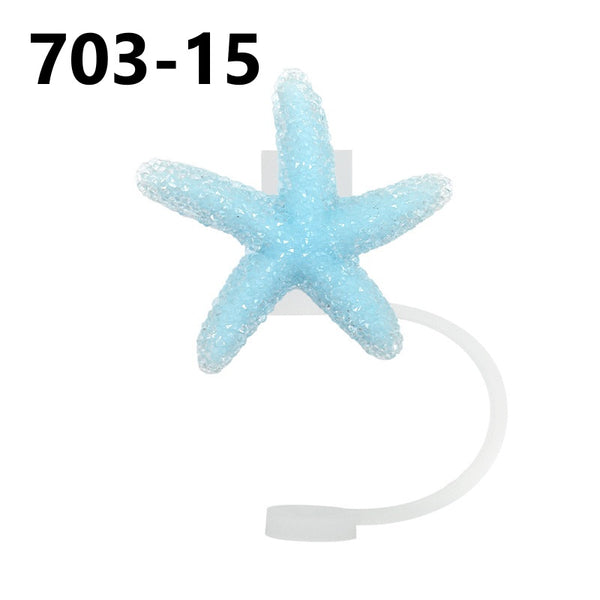 Star Candy Colored Silicone Straw Covers