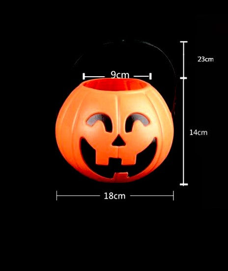 Light Up Round Pumpkin Bucket