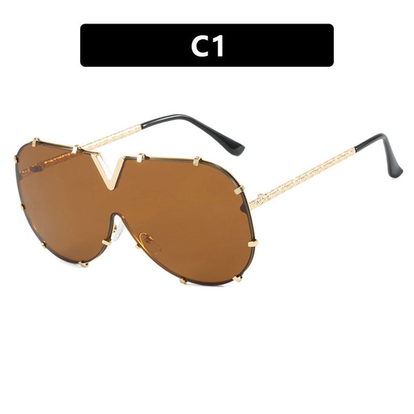 V Framed 1 Piece Sunglasses