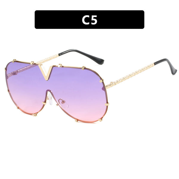 V Framed 1 Piece Sunglasses