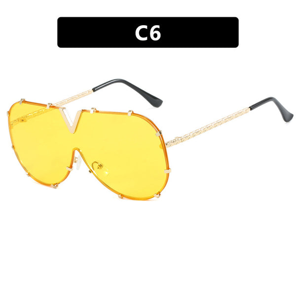 V Framed 1 Piece Sunglasses