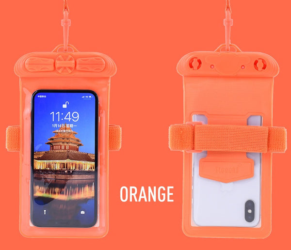 Large Waterproof Phone Case With Arm Band and Neck Strap