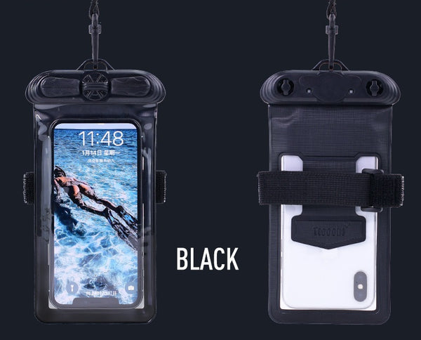 Large Waterproof Phone Case With Arm Band and Neck Strap