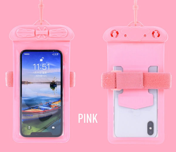 Large Waterproof Phone Case With Arm Band and Neck Strap