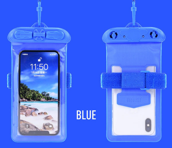 Large Waterproof Phone Case With Arm Band and Neck Strap