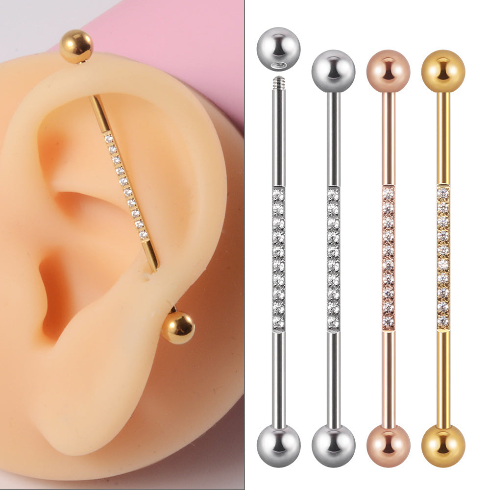 Zircon Barbell Ear Piercing