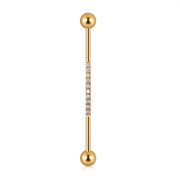 Zircon Barbell Ear Piercing