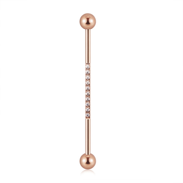 Zircon Barbell Ear Piercing