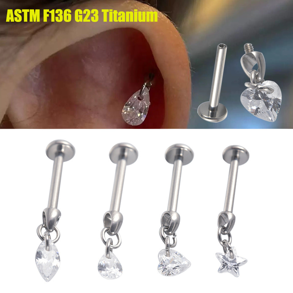 G23 Titanium T-Shaped Ear Piercing