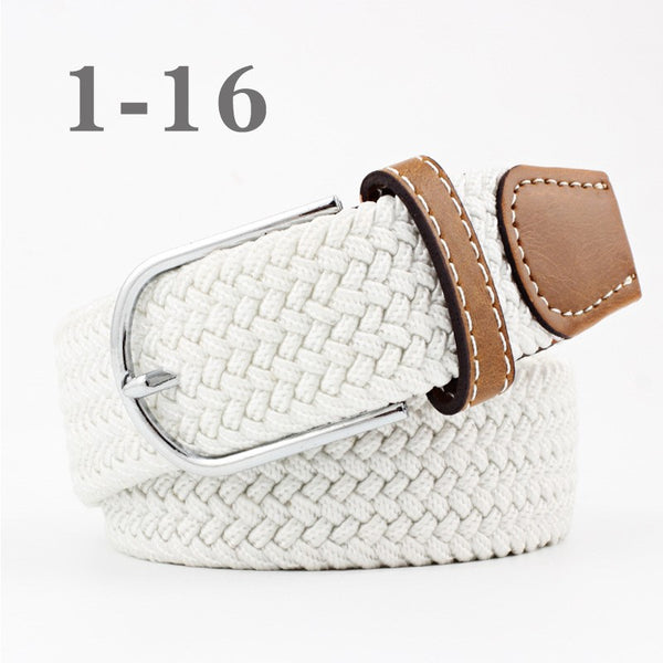 Ladies Canvas Knitting Pin Buckle Belt