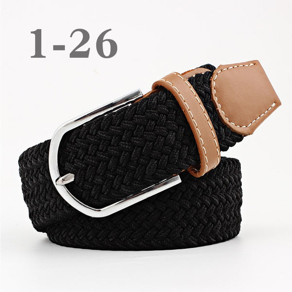 Ladies Canvas Knitting Pin Buckle Belt