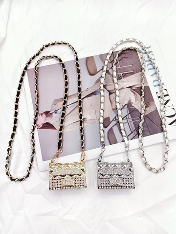 Metal Mini Chain Diamond Bag