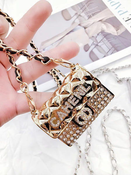 Metal Mini Chain Diamond Bag