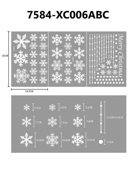 Christmas Glass Electrostatic Stickers #2