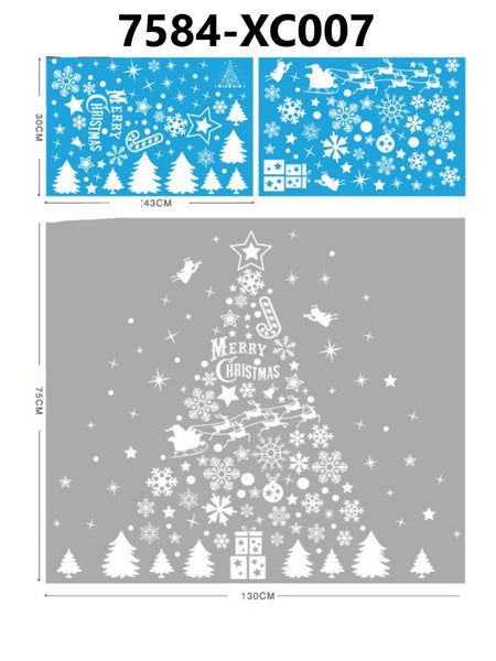 Christmas Glass Electrostatic Stickers #2