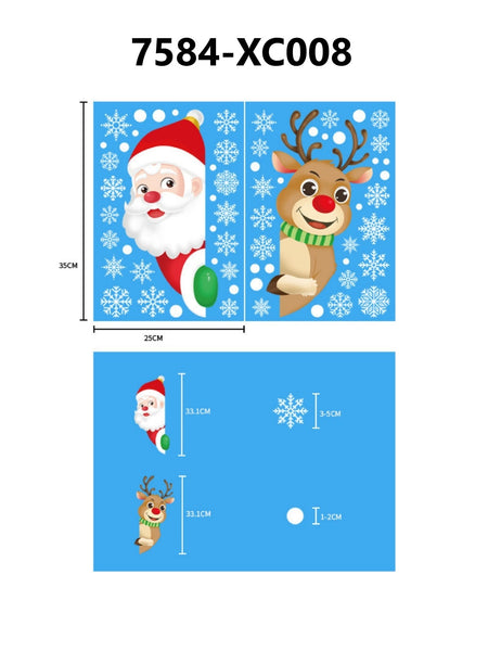 Christmas Glass Electrostatic Stickers #2