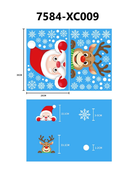 Christmas Glass Electrostatic Stickers #2