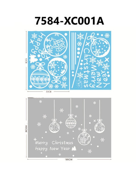 Christmas Glass Electrostatic Stickers #2