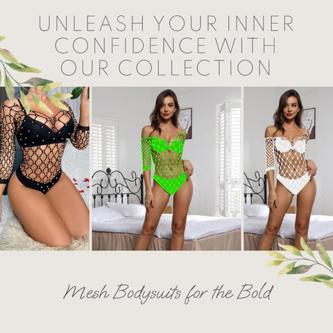 Free Size Diamante Mesh Bodysuit