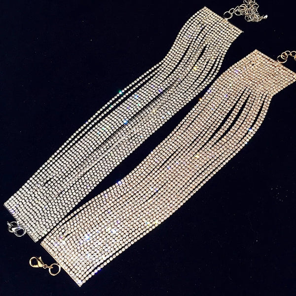 19 Row Diamante Choker