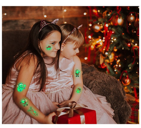 Glow in the Dark Christmas Temporary Tatoos