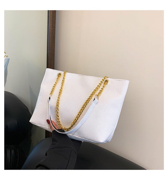 Bright Chain Strap Shoulder Bag