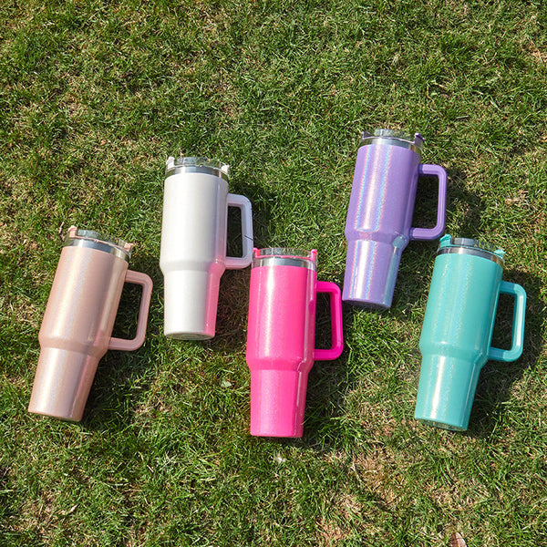 40oz Stainless Steel Double Walled Insulated Tumbler with Straw